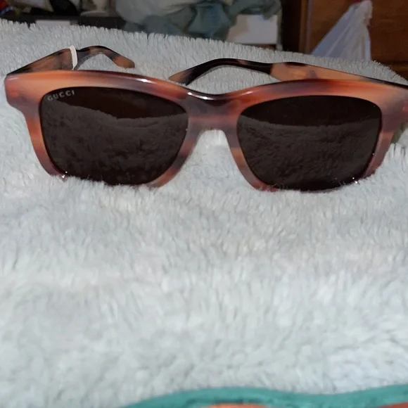 NWT Unisex 100% Authentic Gucci 55MM Havana Square Sunglasses - Picture 2 of 11